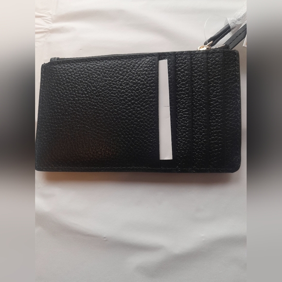 Michael Kors Slim Black Leather Card Holder/With Keyring/Zipper Pouch🌸 - Picture 6 of 10